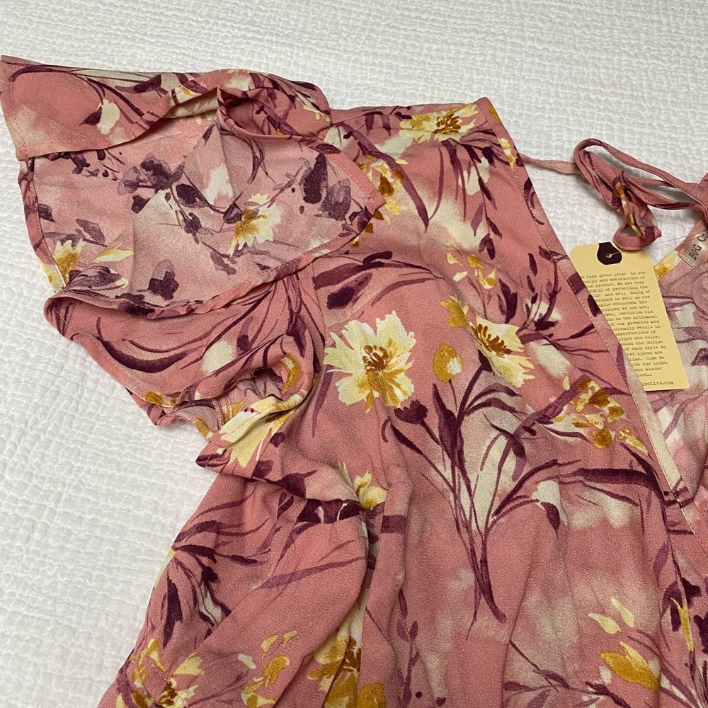 Band of Gypsies Pink Floral Pant Jumpsuit XXL - Picture 9 of 13